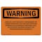 Signmission OSHA Warning Sign, 10" Height, 14" Width, Horn Or Light Indicates A Refrigerant Or, Landscape OS-WS-D-1014-L-12185 - alternate 1